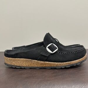Sz 38 Birkenstock Buckley Black Suede Loafers. Barely worn